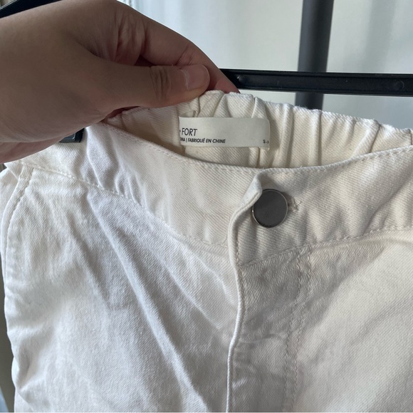 Oak + Fort CROPPED LENGTH 26" TWILL WIDE LEG PANT - Picture 11 of 11